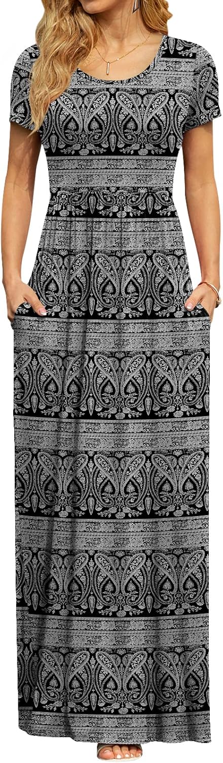 DB MOON Womens Summer Maxi Dresses with Pockets for Any Occasion
