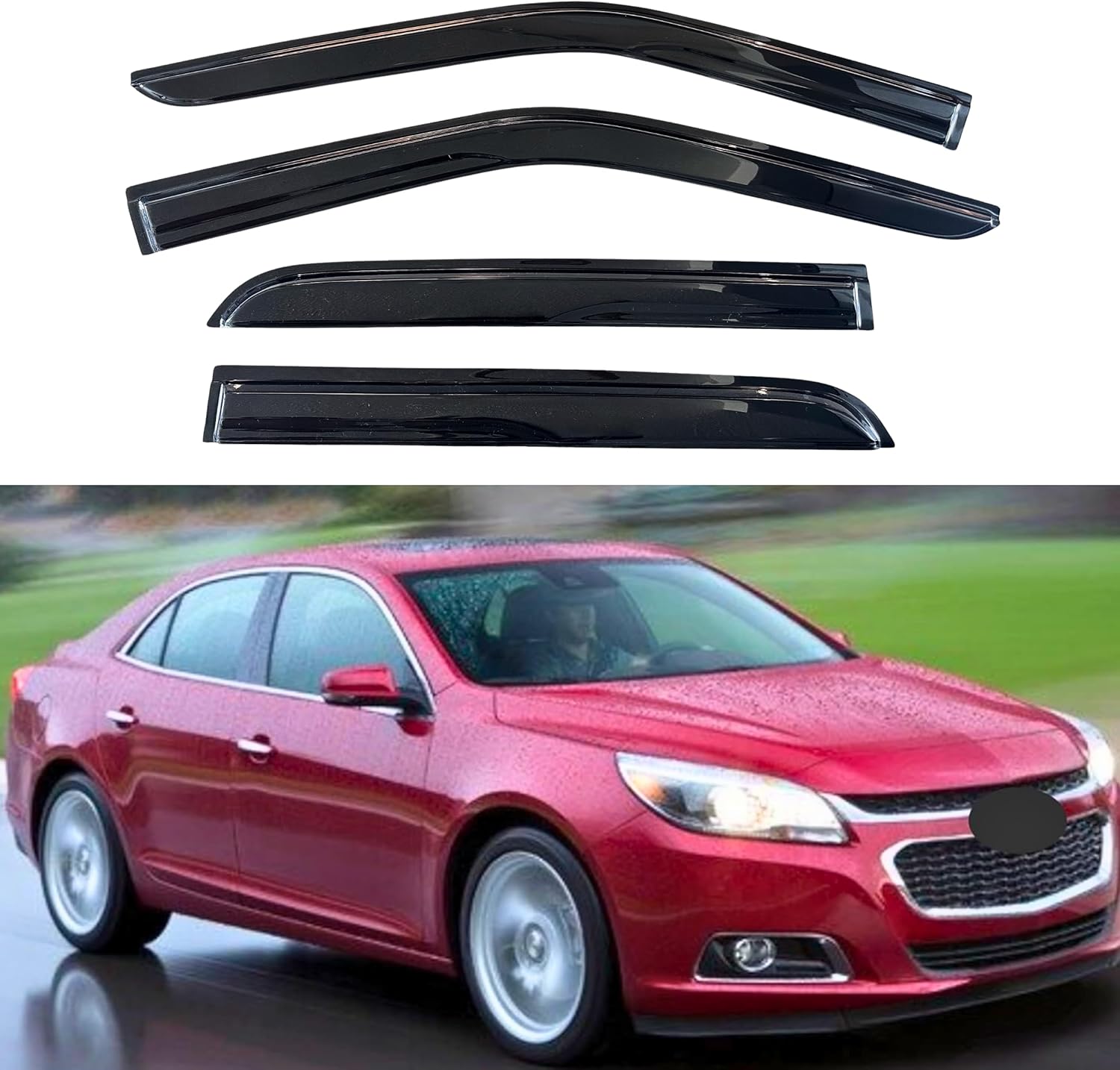 KPY Window Visor Rain Guard for Chevrolet Malibu 2013-2016
