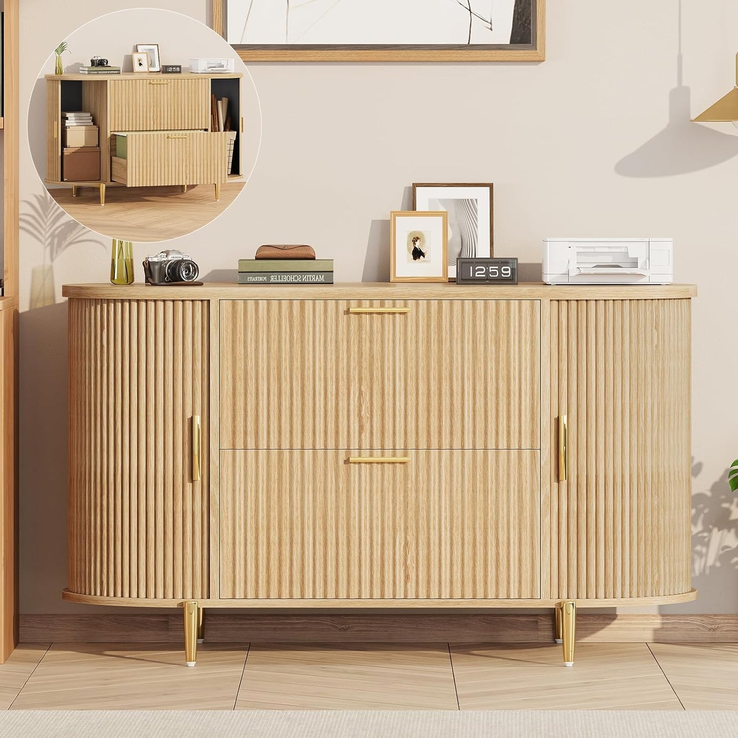 SEDETA 2 Drawer File Cabinet for Home Office and Storage