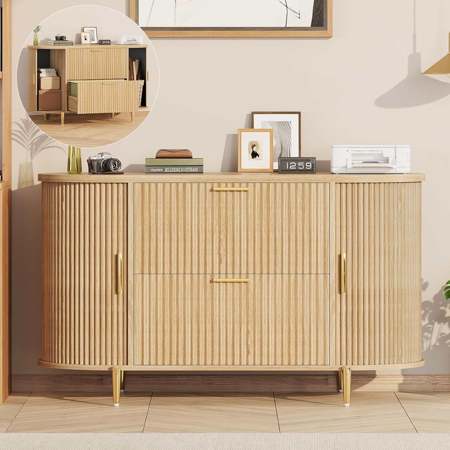 SEDETA 2 Drawer File Cabinet for Home Office and Storage
