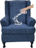 CRFATOP Waterproof Wing Chair Slipcovers 2-Piece Stretch - Full