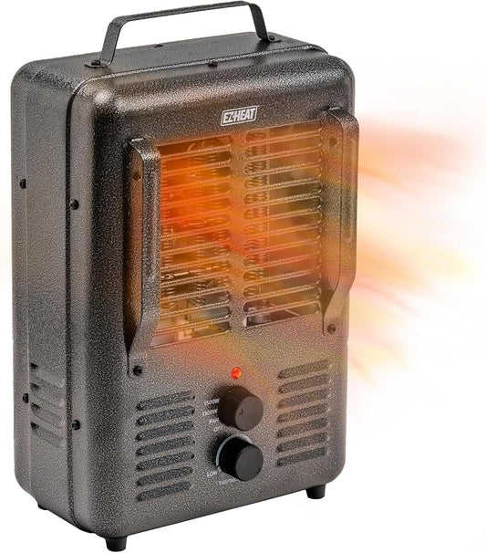 1,500W EZ-HEAT Portable Utility Heater- Adjustable Thermostat & Safety Features!