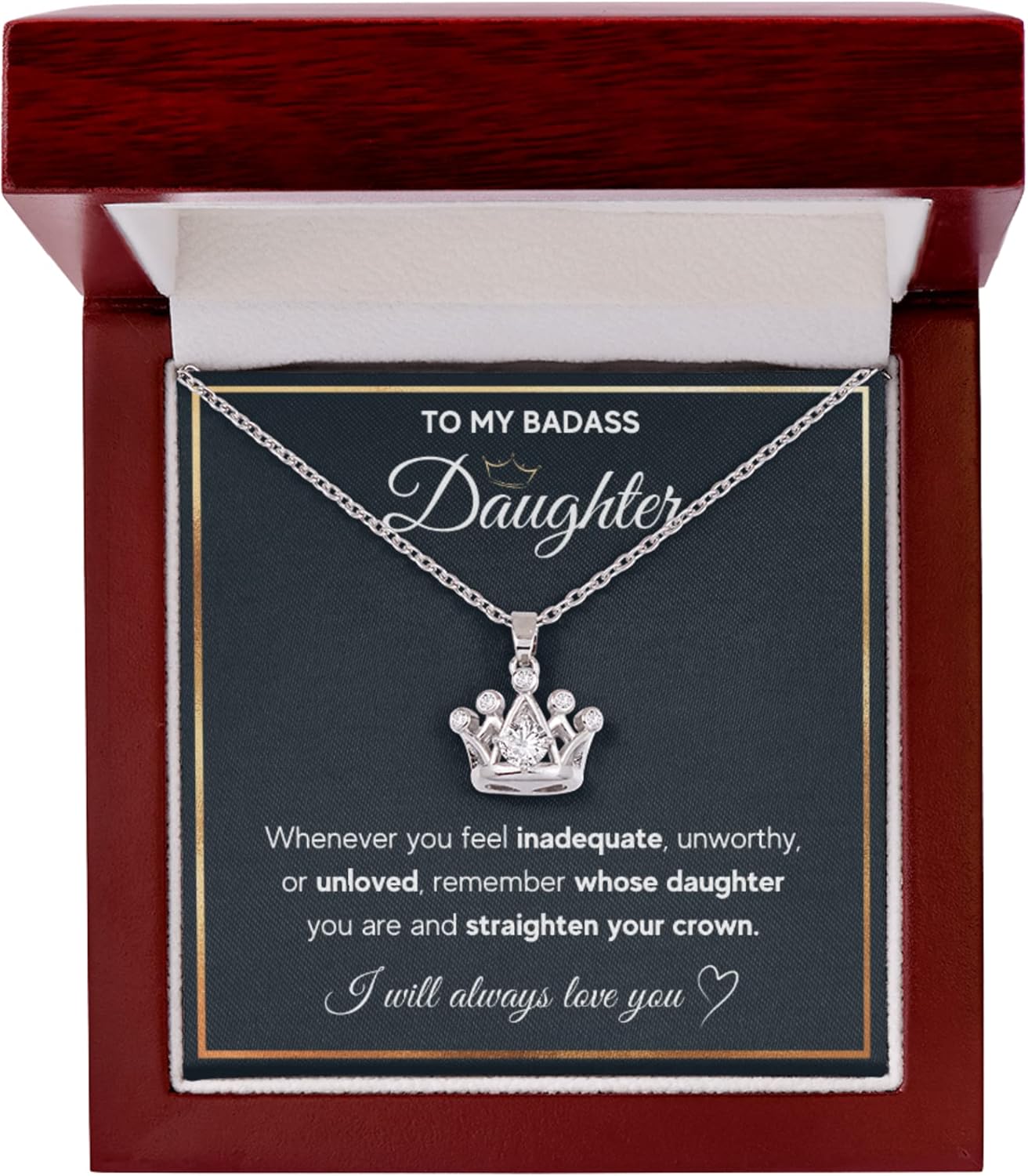 To My Beautiful Daughter Necklace - Heartfelt Gift from Parents