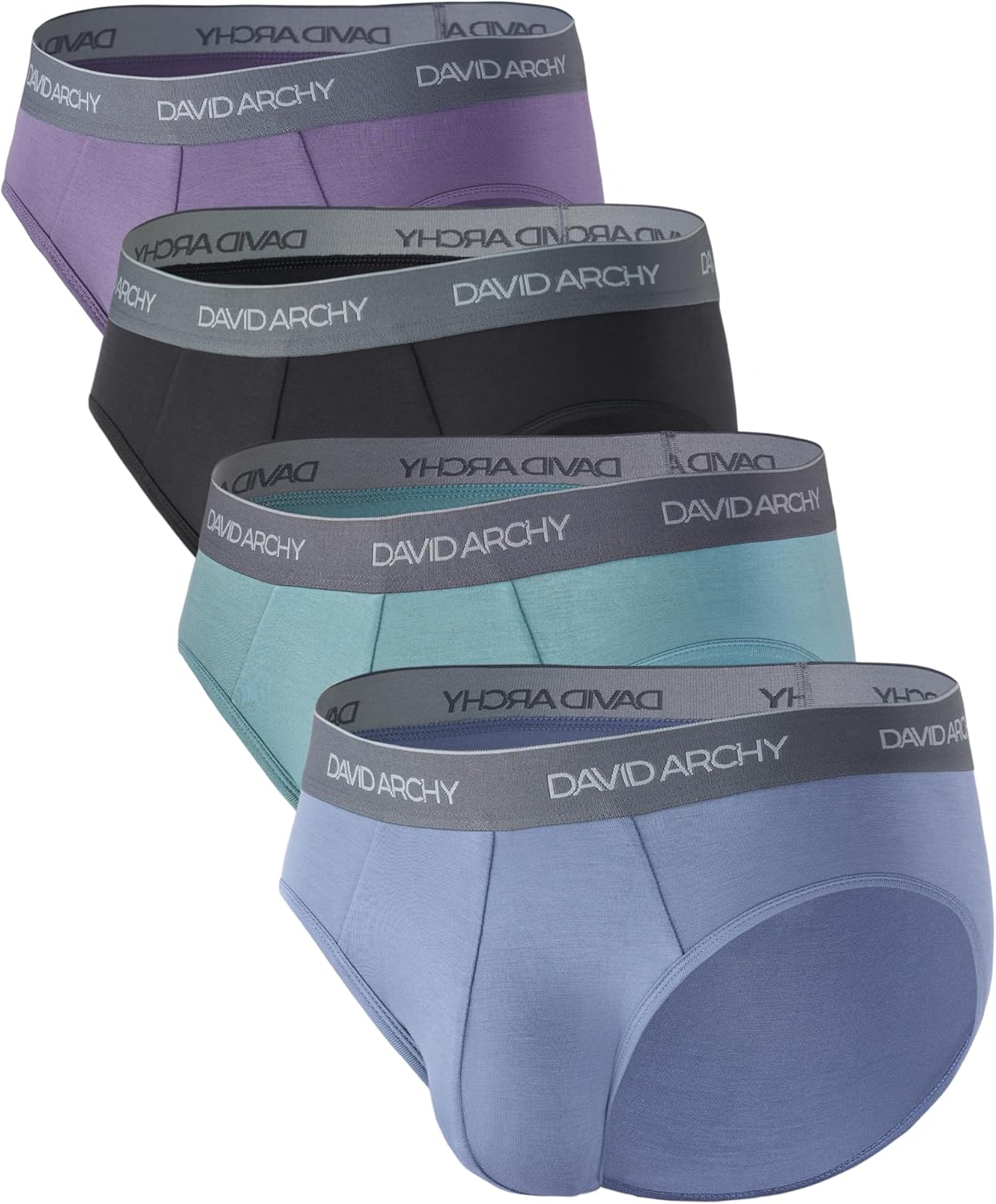 DAVID ARCHY Men's Bamboo Underwear Briefs for Ultimate Comfort