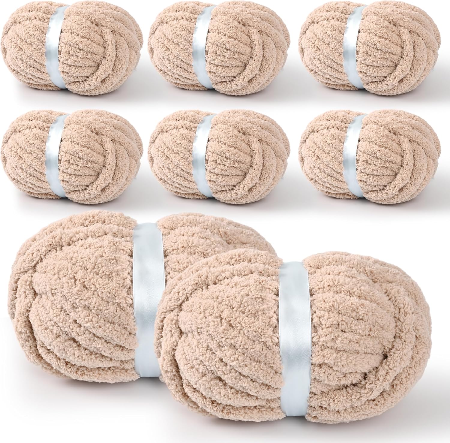 Jumbo Chenille Chunky Yarn for Crocheting and Knitting Projects