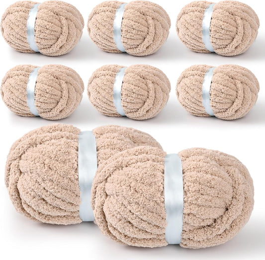 Jumbo Chenille Chunky Yarn for Crocheting and Knitting Projects