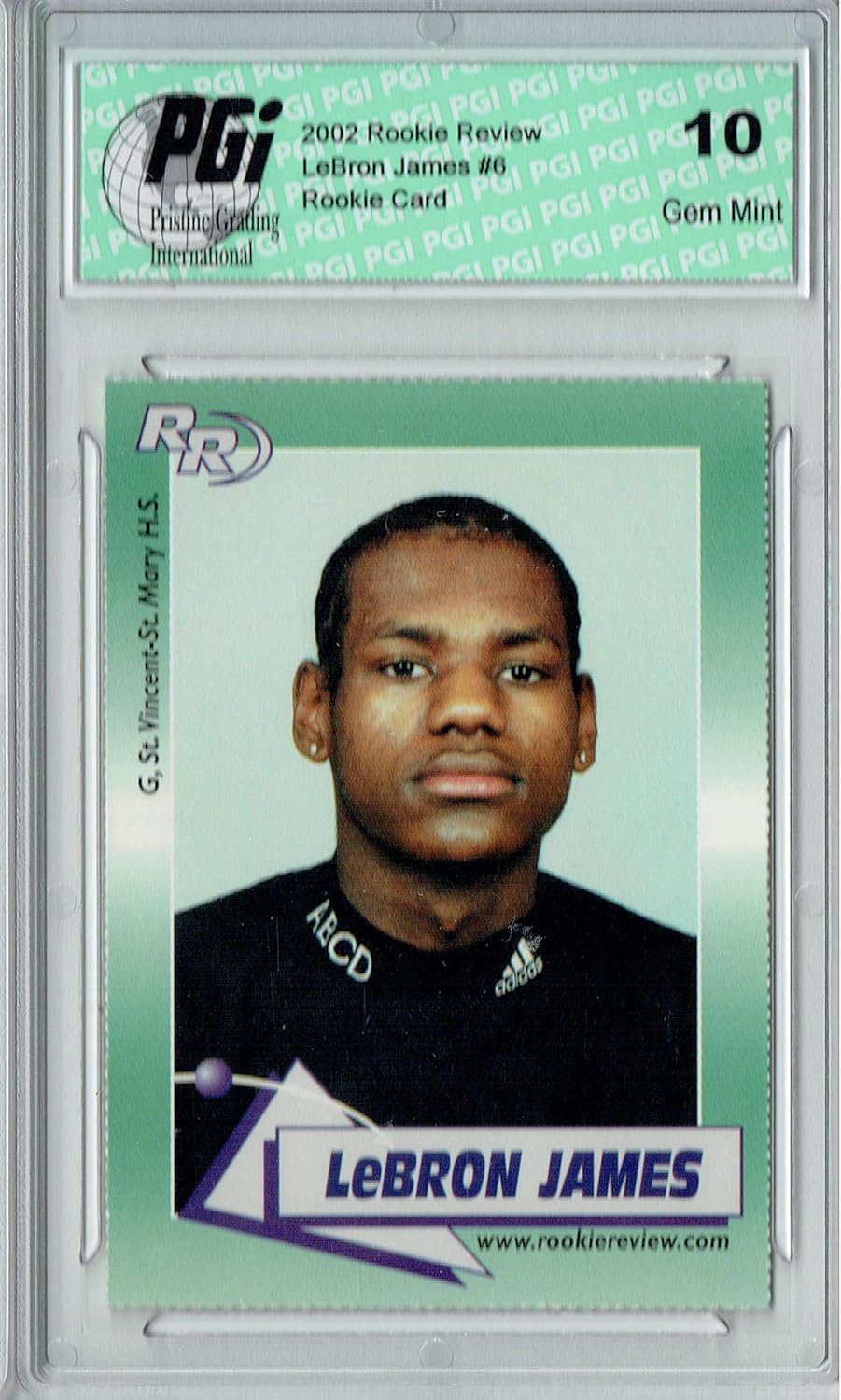 LeBron James 2002 Rookie Review High School Card #6 - Exceptional