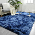 FlyDOIT 8x10 Feet Large Navy Blue Shaggy Area Rug - Ultra Soft Plush