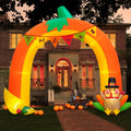 10FT Giant Thanksgiving Inflatable Archway Pumpkin and Turkey - Bright