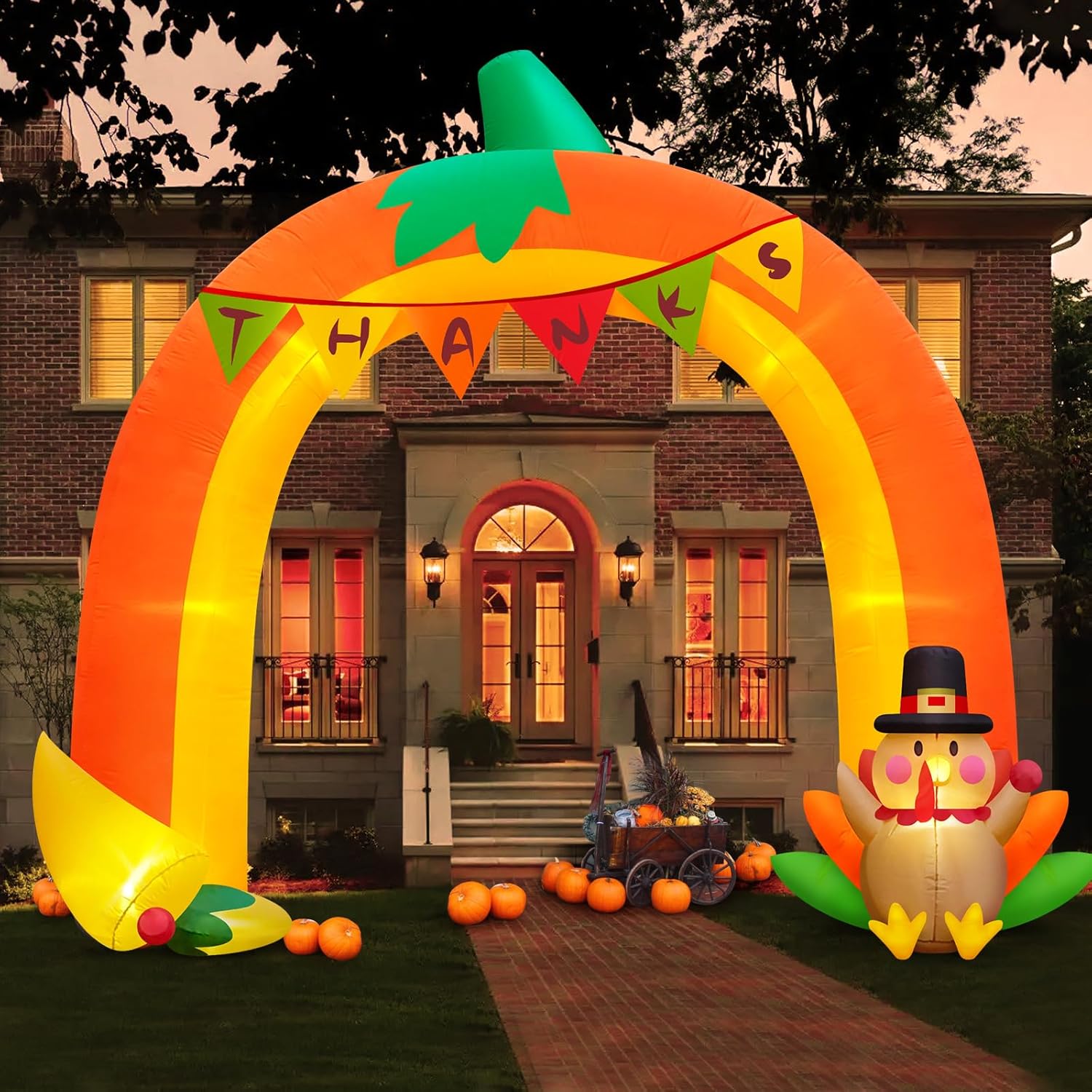 10FT Giant Thanksgiving Inflatables Archway for Outdoor Decor