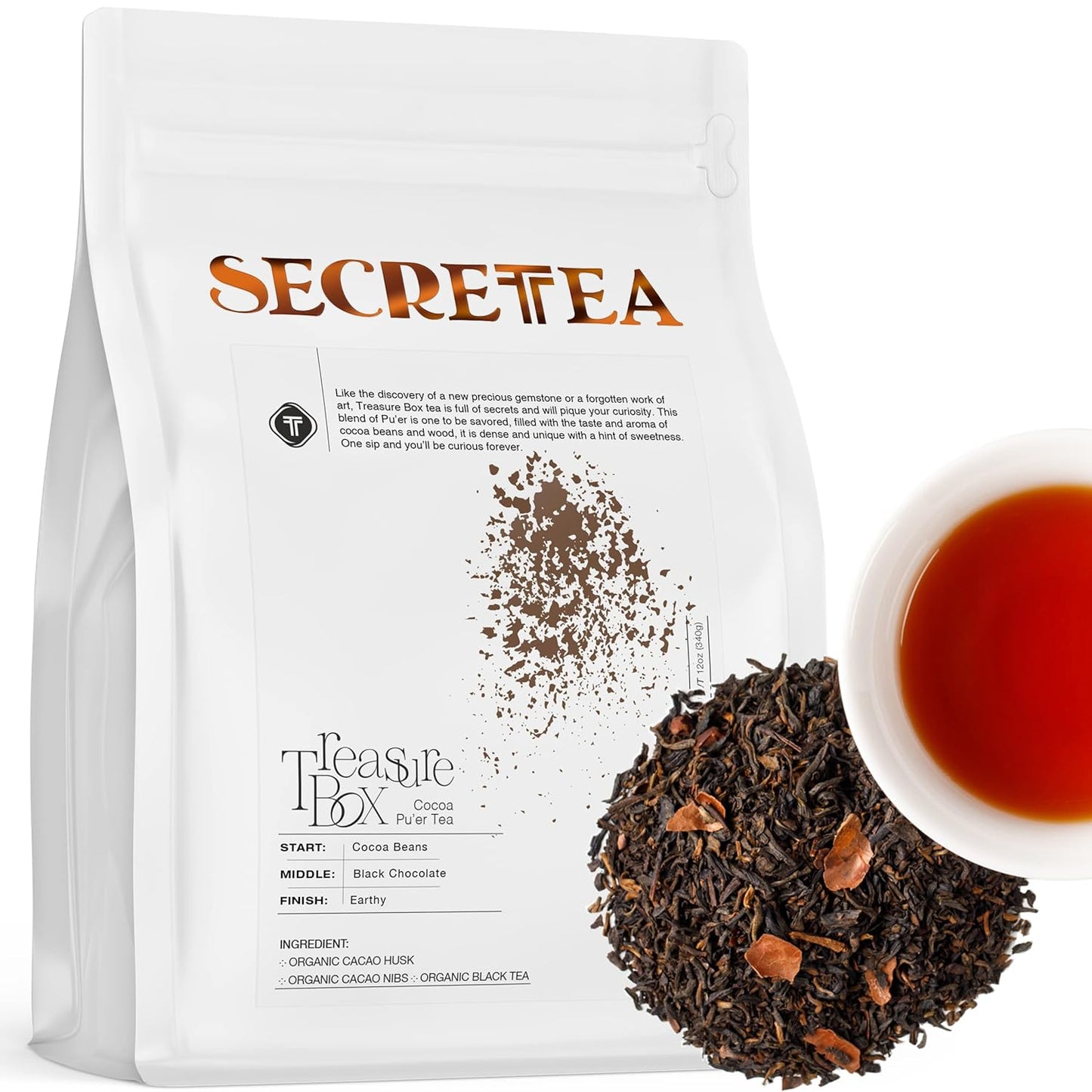 Organic Cocoa Pu-erh Loose Tea for Detox and Immune Support