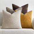 MIULEE 20x20 Inch Chenille Pillow Covers for Cozy Home Decor