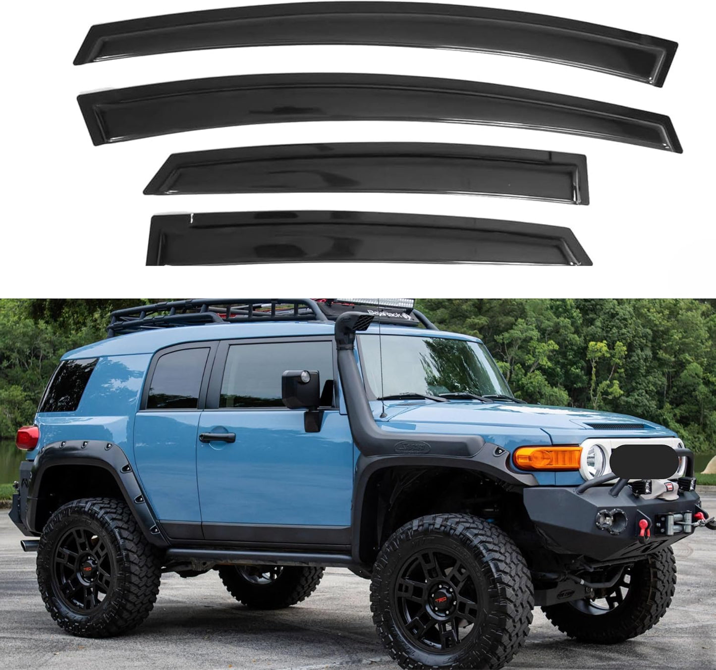 IG Window Visor for Toyota FJ Cruiser 2007-2014 - Durable Rain Guard