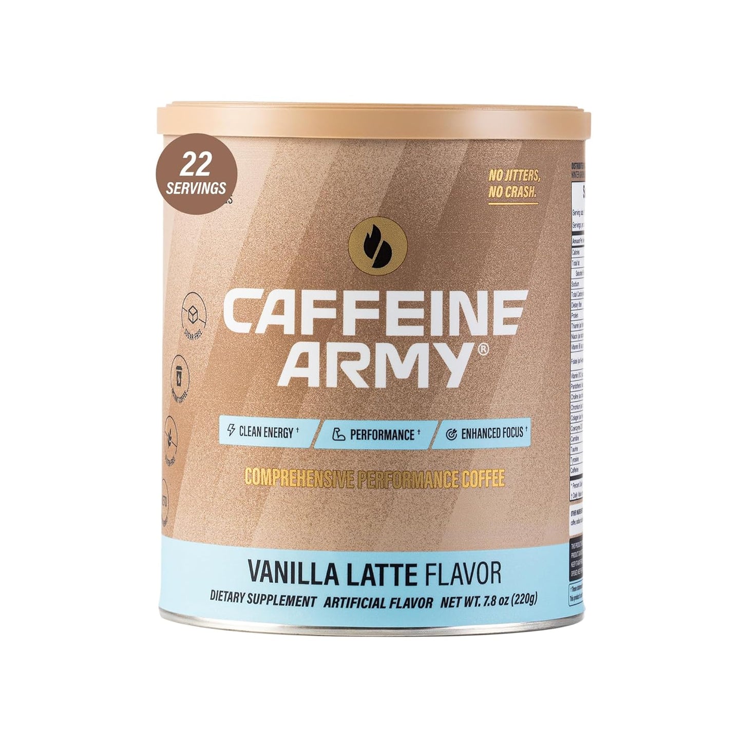 CAFFEINE ARMY Vanilla Latte: Long-Lasting Energy Without Jitters