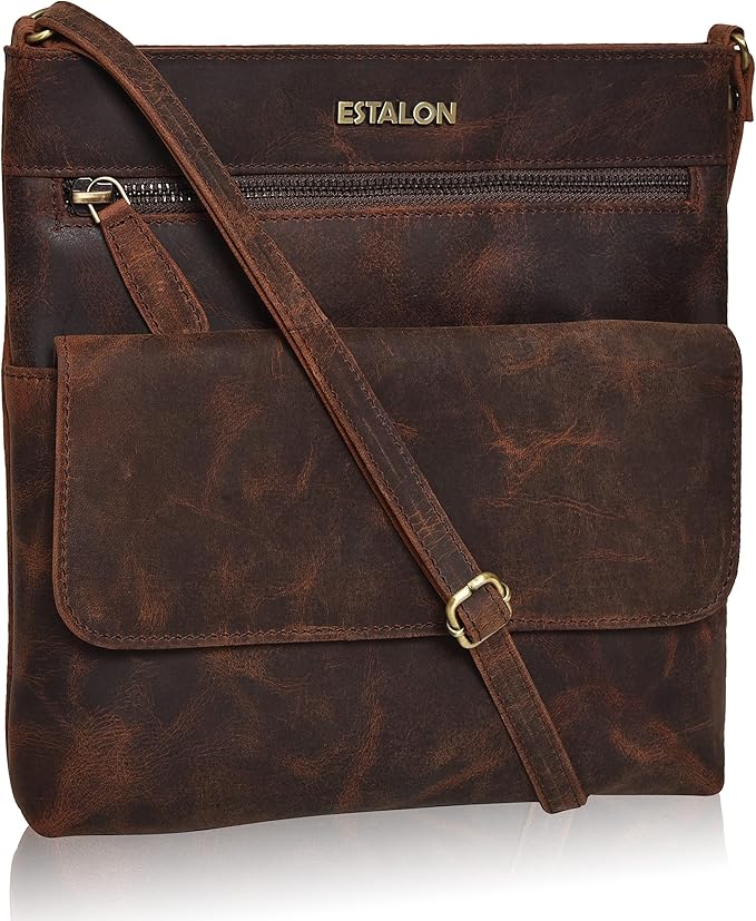 ESTALON Real Leather Crossbody Bags for Women - Stylish Purses