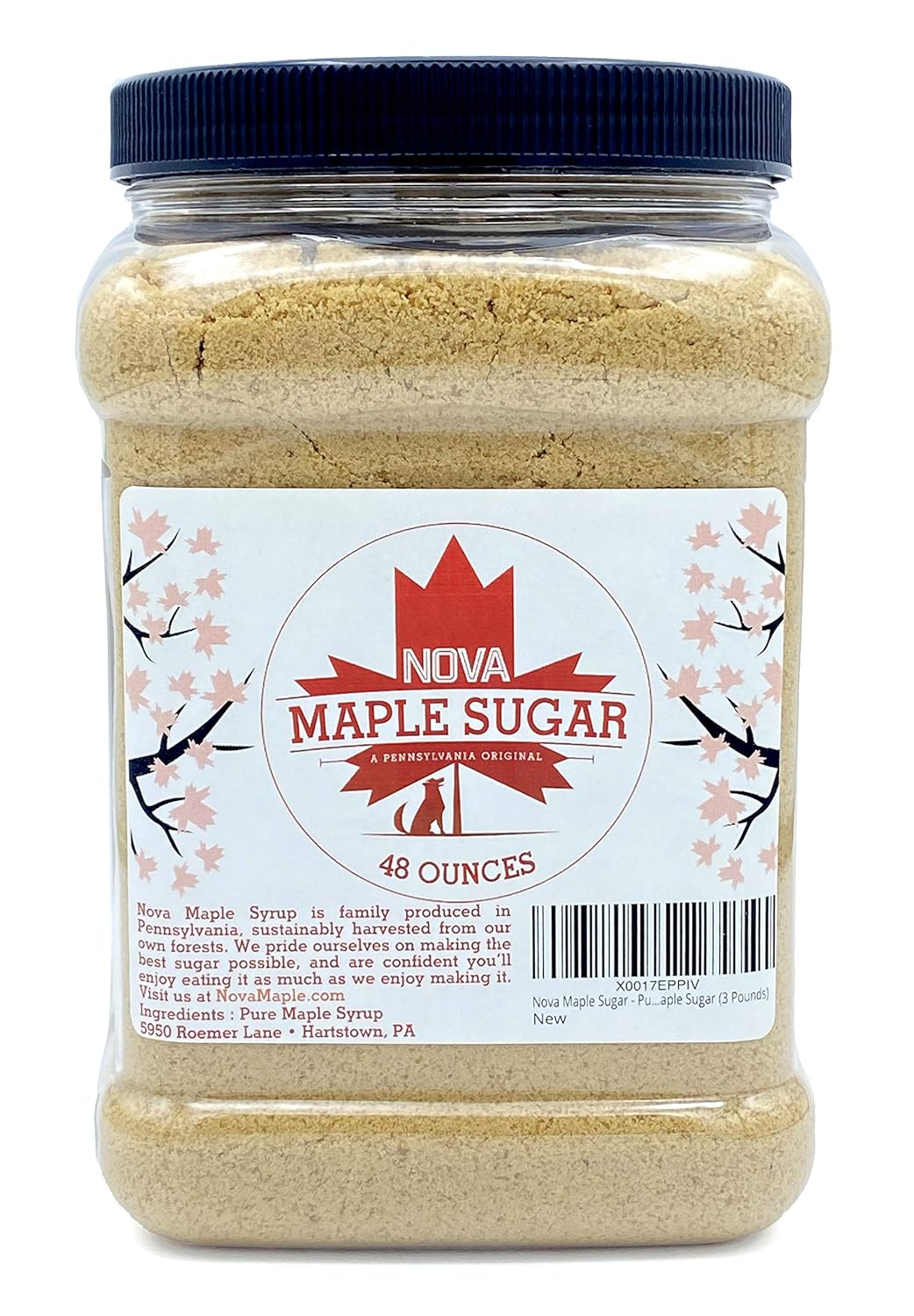 Pure Grade-A Maple Sugar from Nova - 100% Natural Sweetener