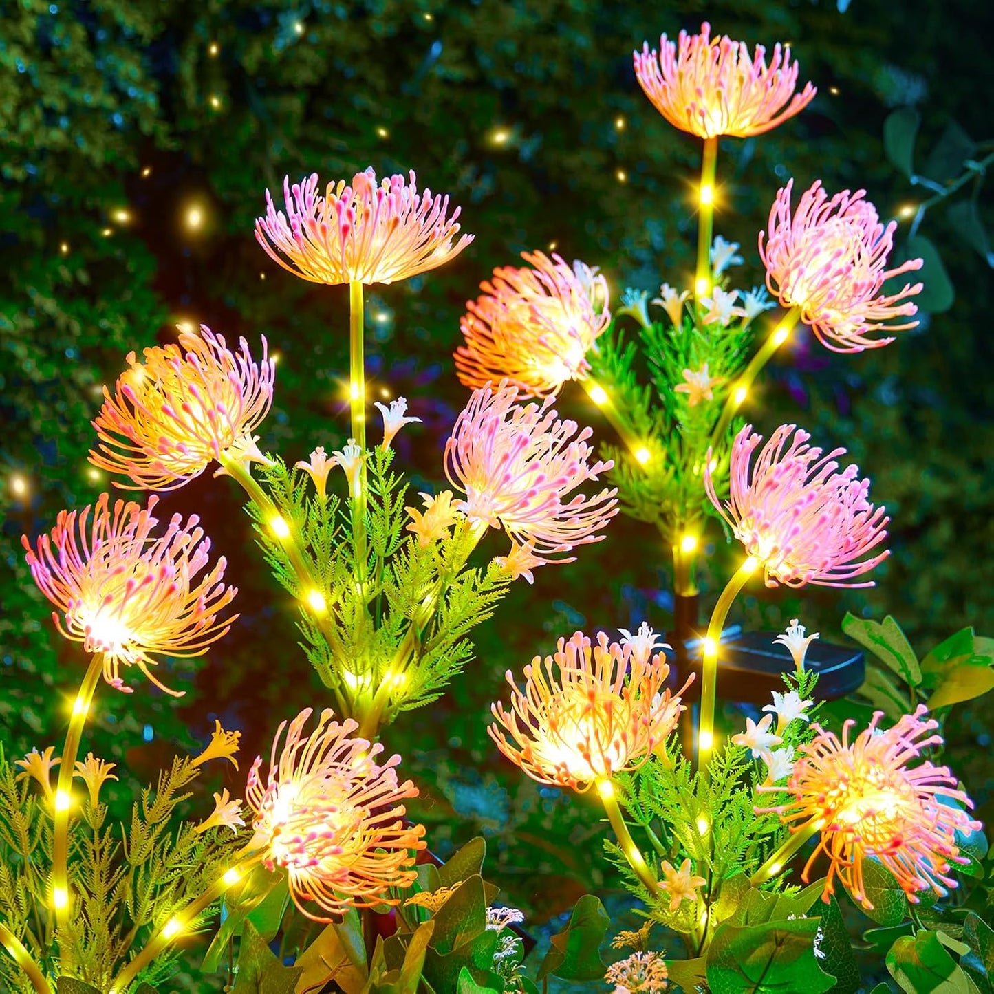 Brightown Outdoor Solar Garden Lights - 4 Pack LED Flower Lights