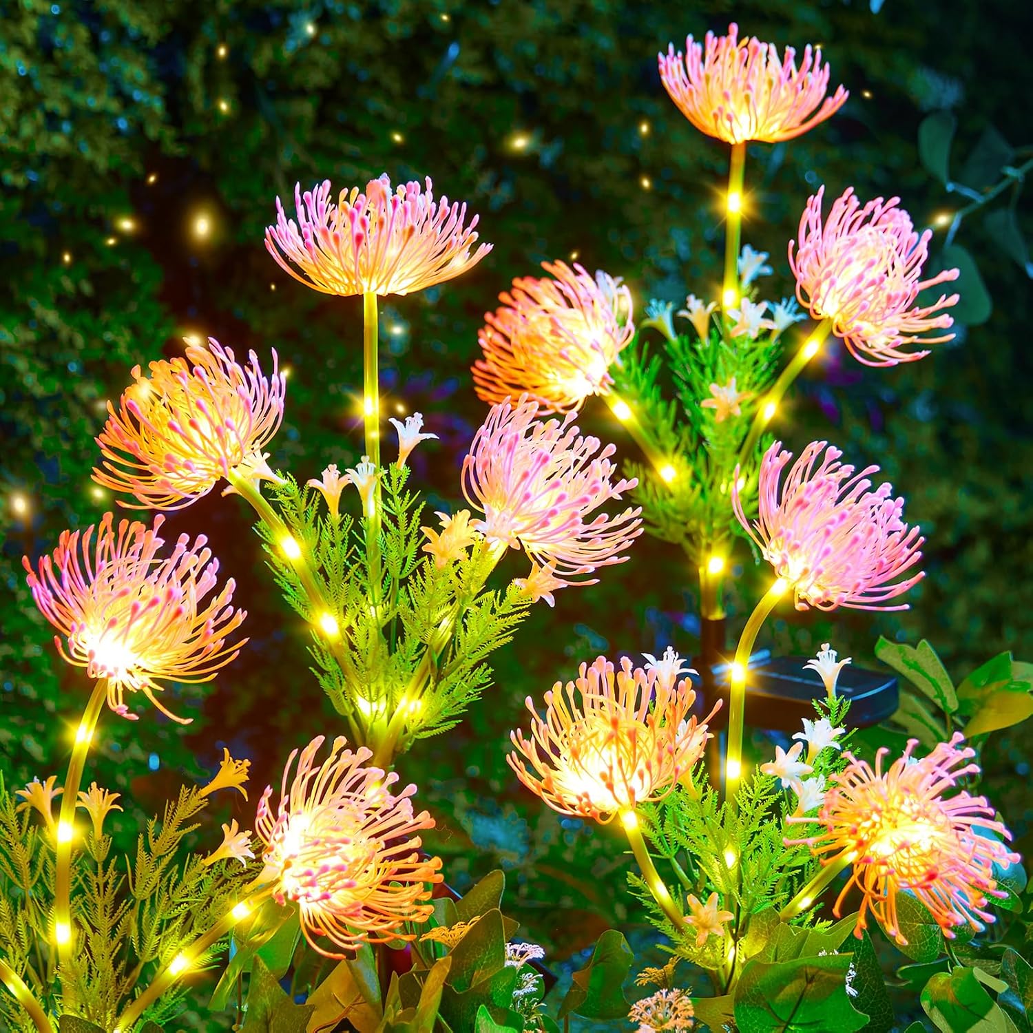 Brightown Outdoor Solar Garden Lights - 4 Pack LED Flower Lights