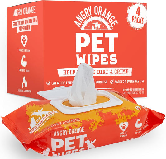 Pet Wipes for Dogs and Cats - Gentle Grooming Solution 320 Count
