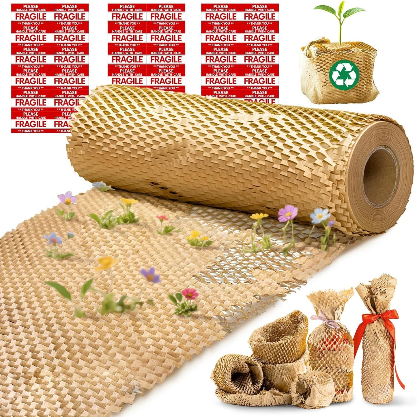 Honeycomb Packing Paper Roll - Eco-Friendly Cushioning Solution
