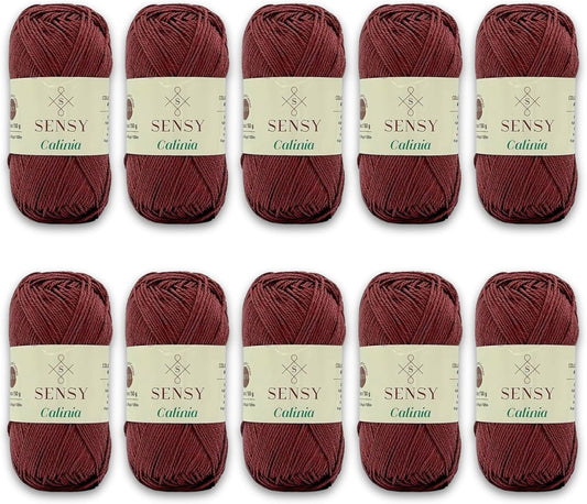 10 Skeins of Mercerized Giza Cotton Yarn for Amigurumi Projects