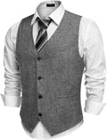 COOFANDY Men's Casual Business Vest Slim Fit Waistcoat - Lightweight