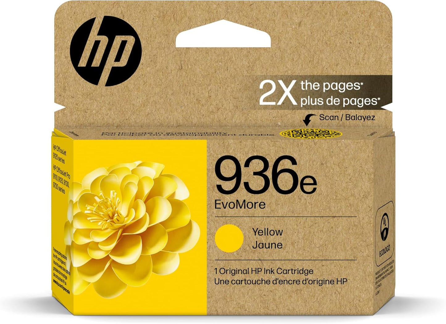 HP 936e EvoMore High Yield Yellow Ink Cartridge for OfficeJet