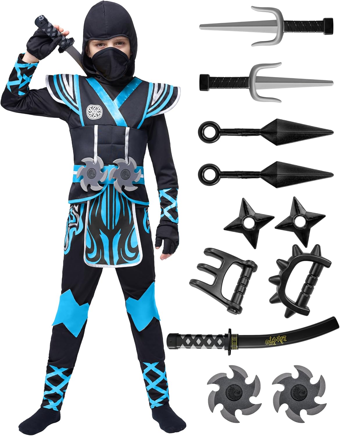 Spooktacular Creations Kids Ninja Costume for Halloween Fun
