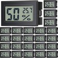 Mini Digital Hygrometer Thermometer 24 Pack - Compact Indoor Monitor