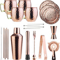 Moscow Mule Barware Set - 23pc Copper Plated Stainless Steel