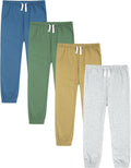 Toddler Boys and Girls Cotton Sweatpants 4-Pack - Lightweight Summer