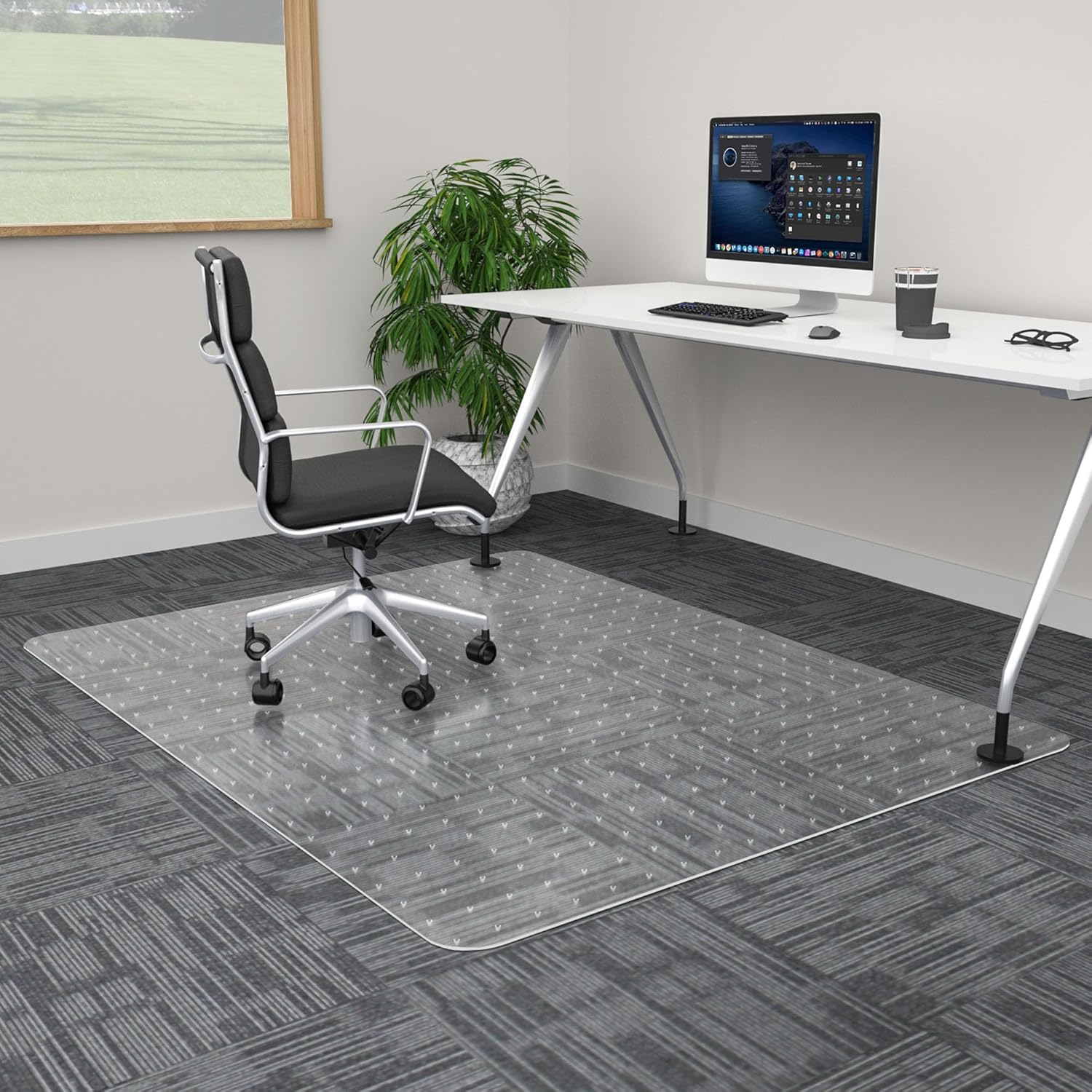 Extra Large Office Chair Mat for Carpet - Durable & Clear Design