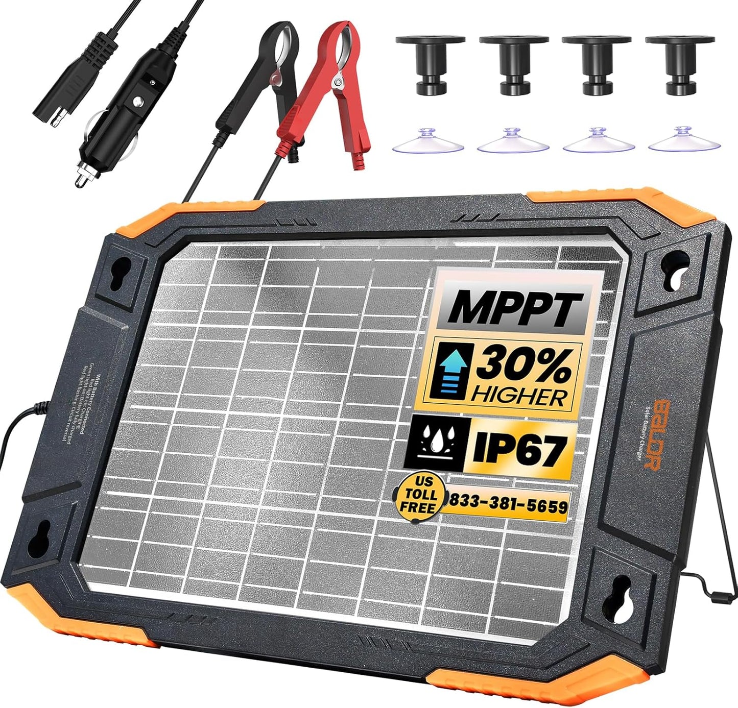 12V Solar Battery Charger - Reliable Maintenance