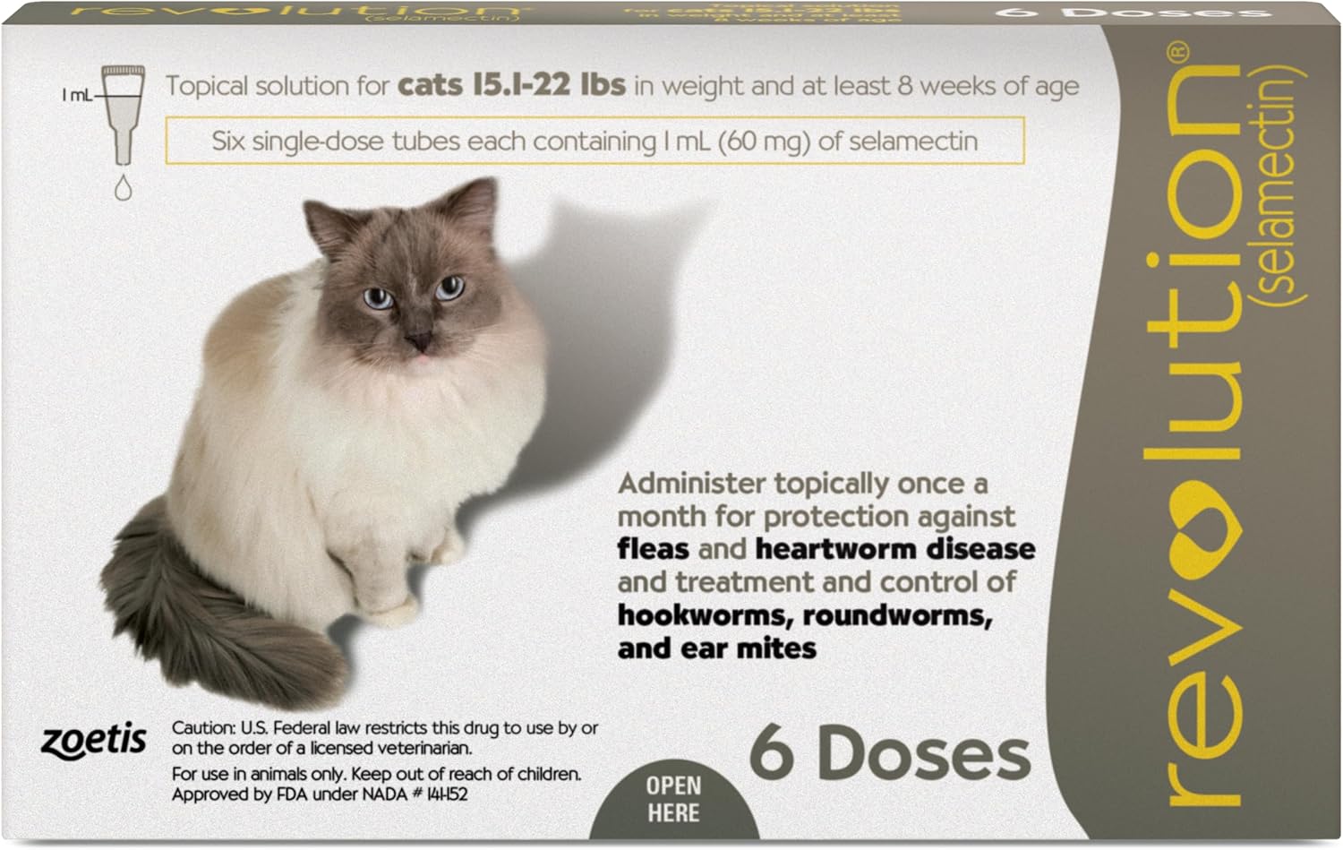 Revolution Topical Solution for Cats - 5-in-1 Protection Pack