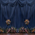 20ft x 10ft Wrinkle Free Navy Blue Wedding Backdrop Curtains