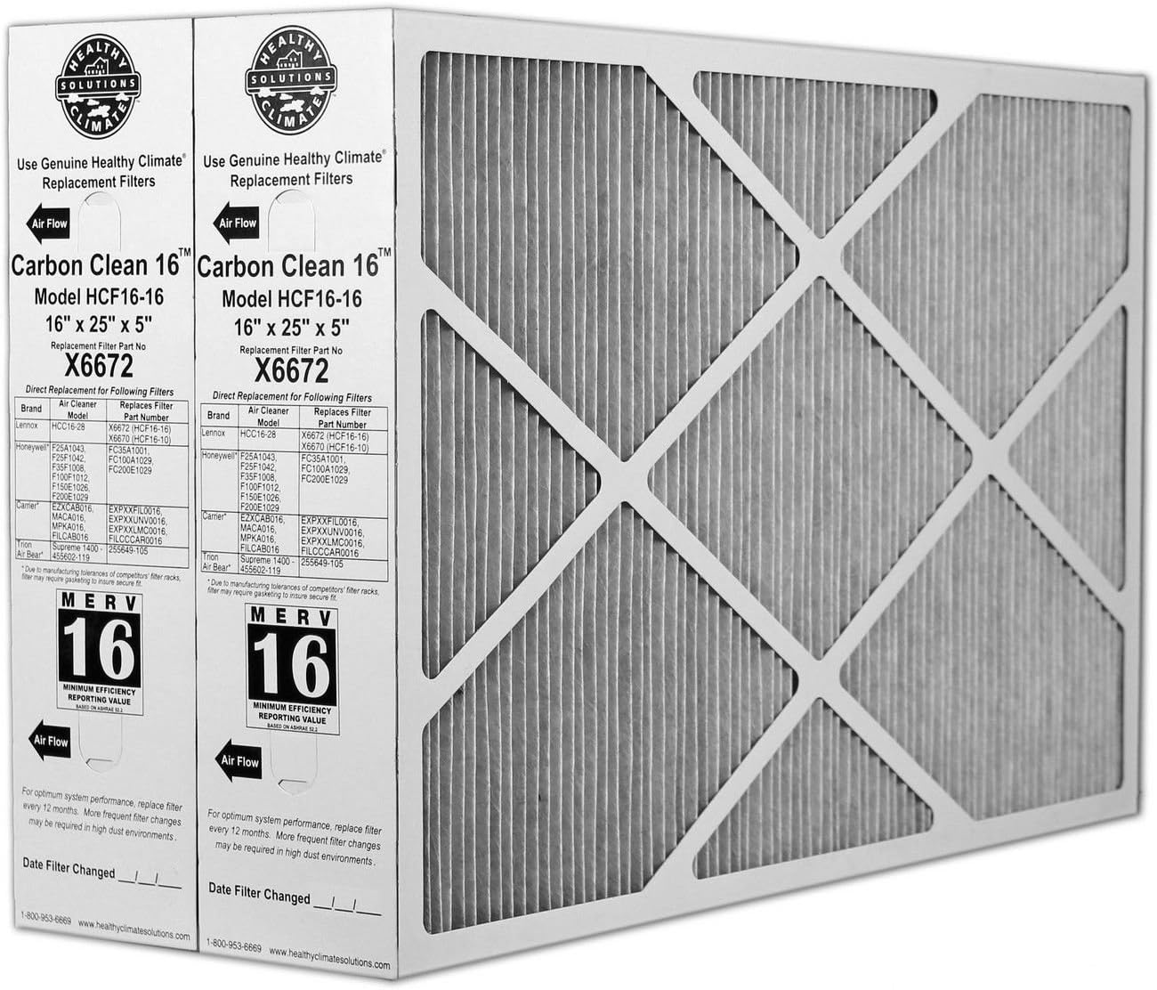 Lennox Carbon Coated X6672 MERV 16 Filter for Healthy Air