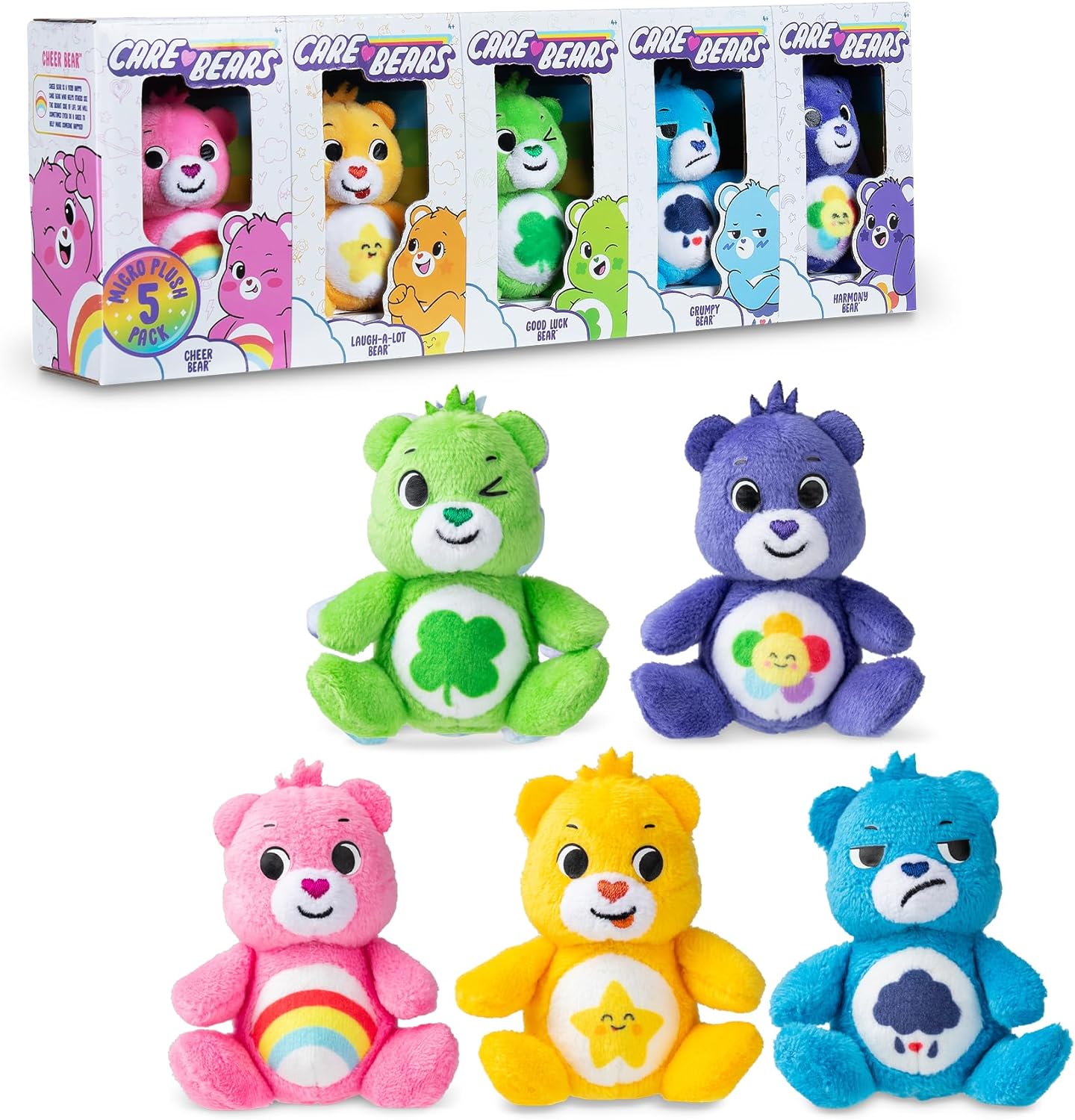 Basic Fun Care Bears Micro Plush 5-Pack - Spread Cheer!