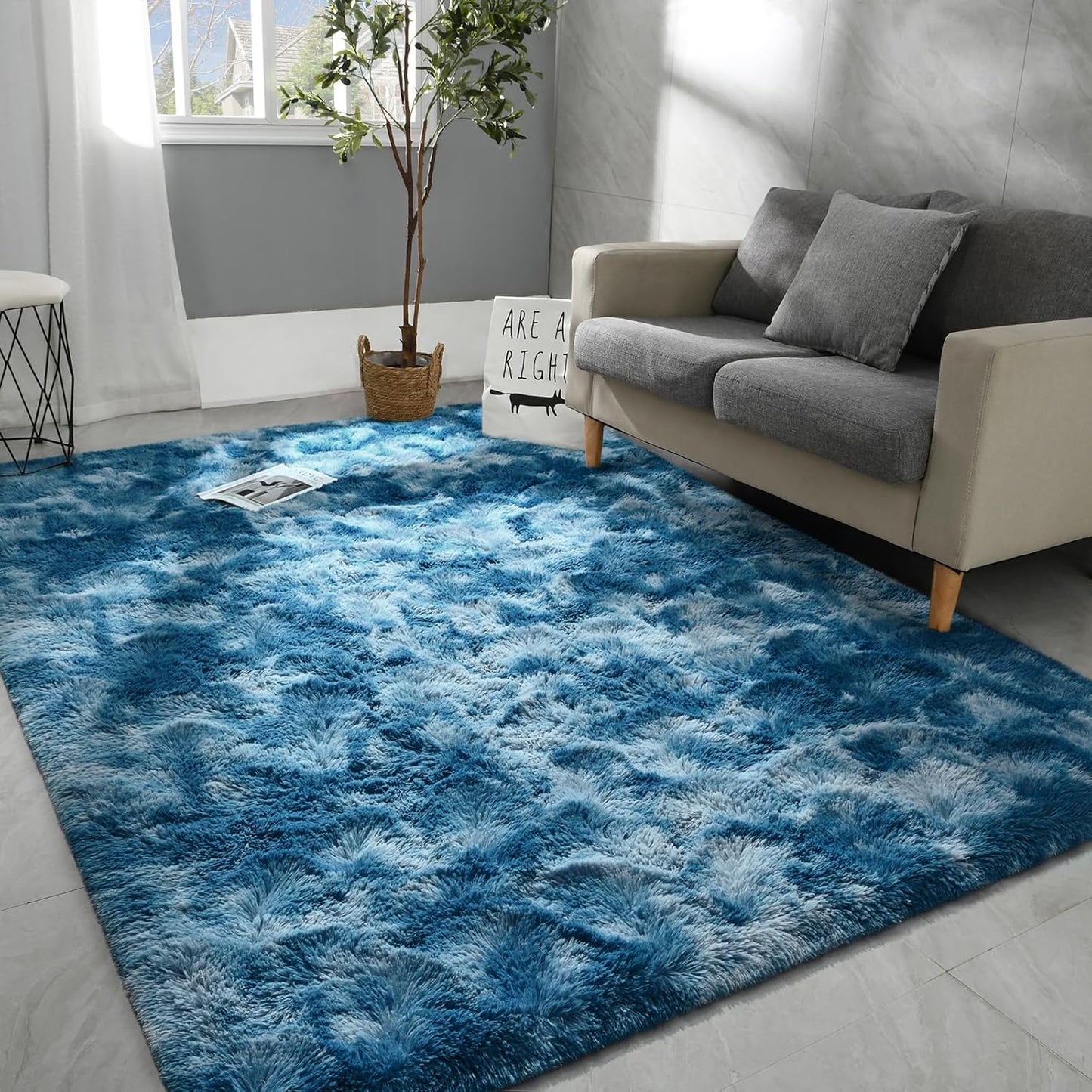 Hutha 9x12 Large Area Rugs for Living Room, Soft Fluffy Design