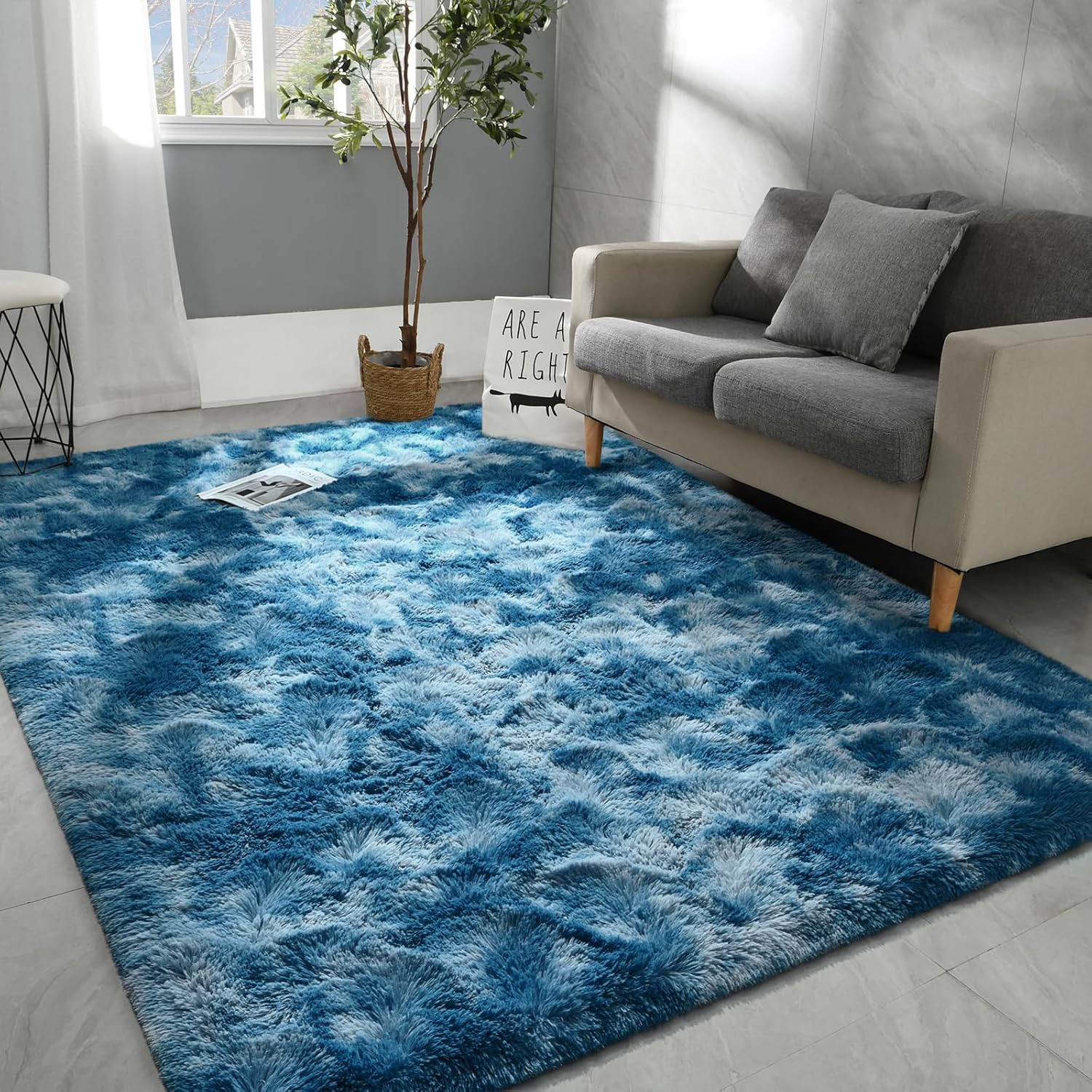 Hutha 9x12 Large Area Rugs for Living Room, Soft Fluffy Design
