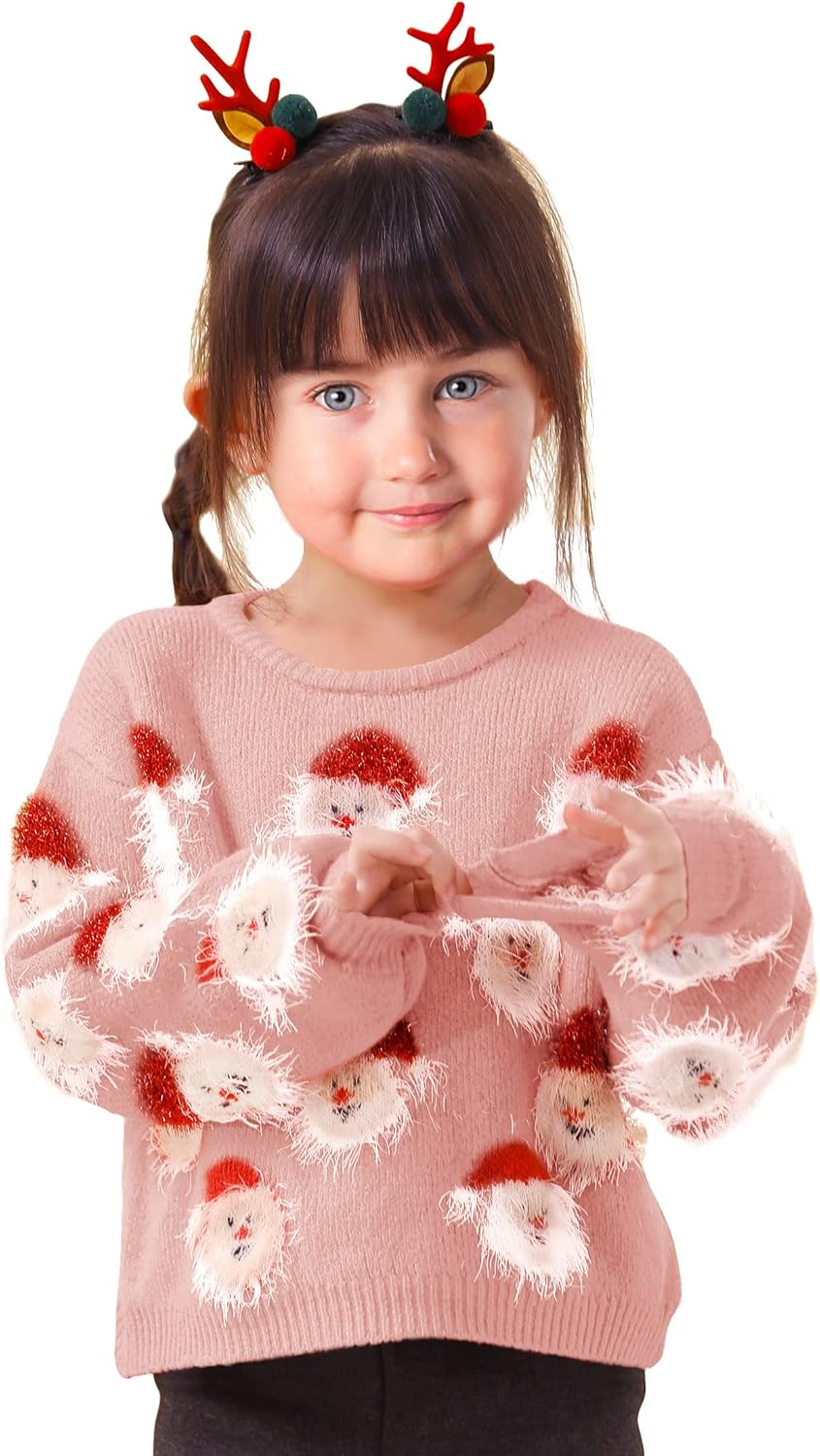 Womens Ugly Christmas Sweater with Funny Santa Design for Parties
