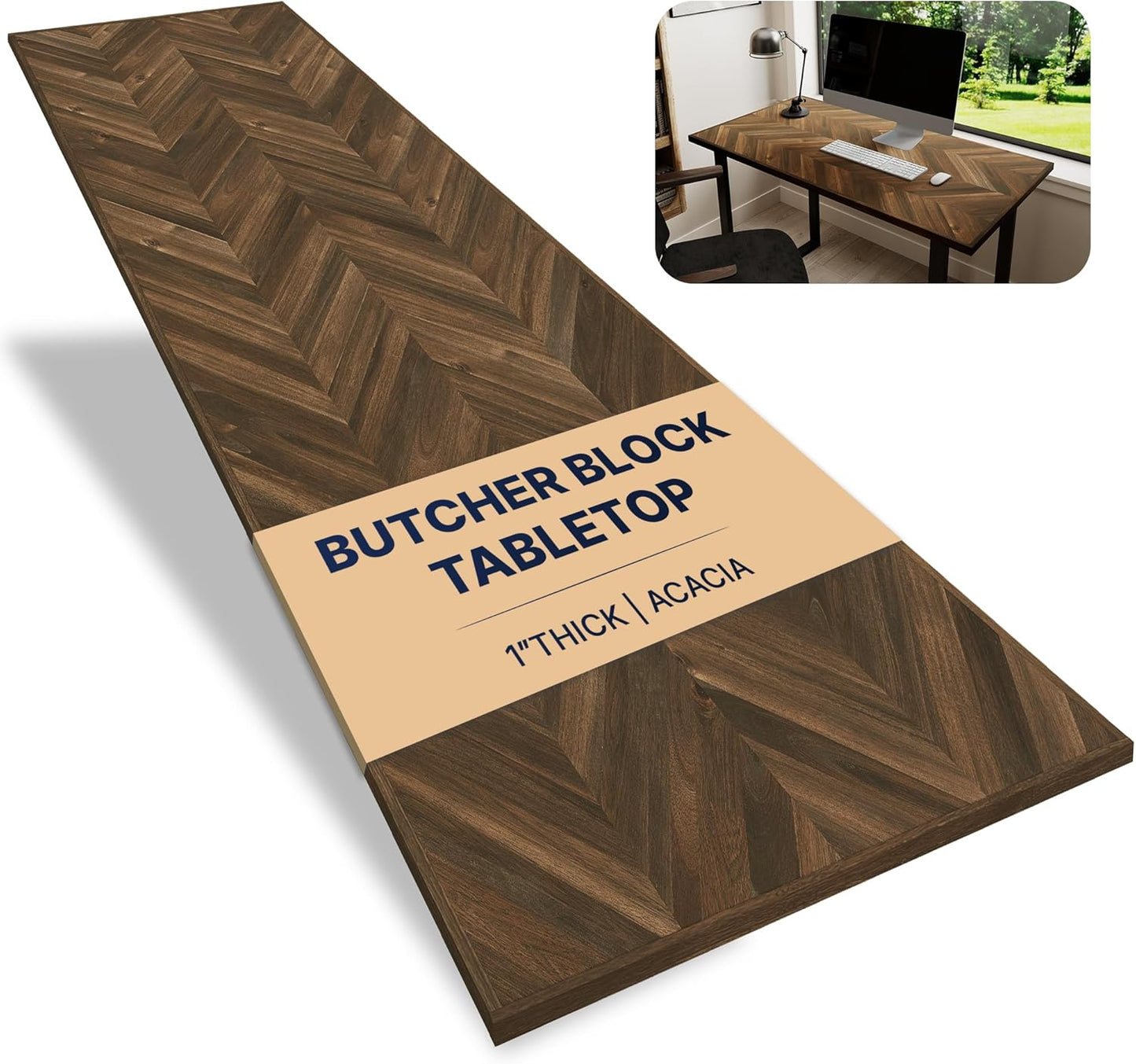 55x28 in Solid Wood Table Top for Standing Desk and Workbench