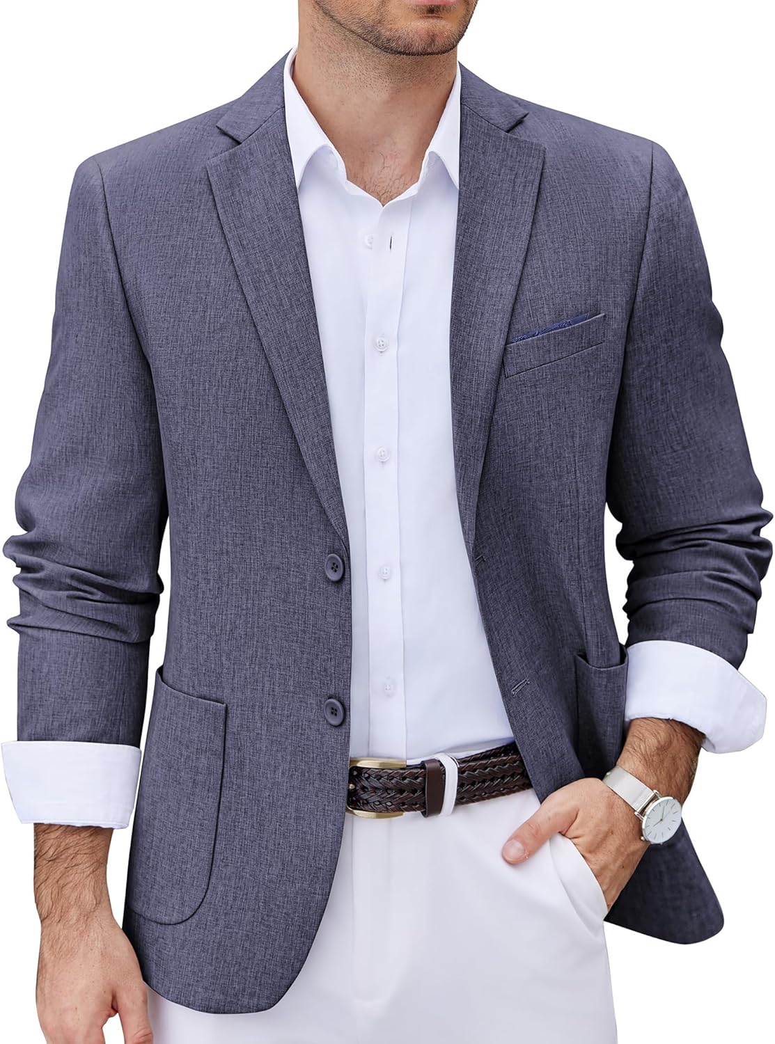 COOFANDY Men's Casual Blazer Lightweight Printed Lining Jacket