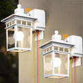 2 Pack Outdoor Light with GFCI Outlet - Dusk to Dawn Porch Lights