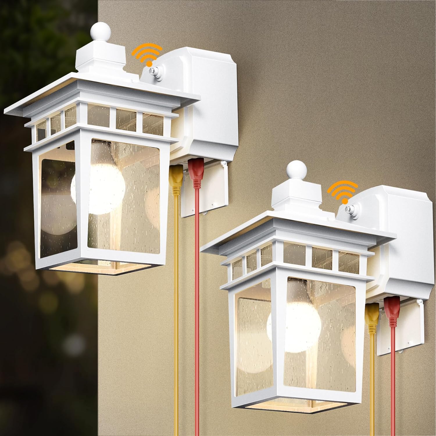 Dusk to Dawn Outdoor Light with GFCI Outlet for Home Use