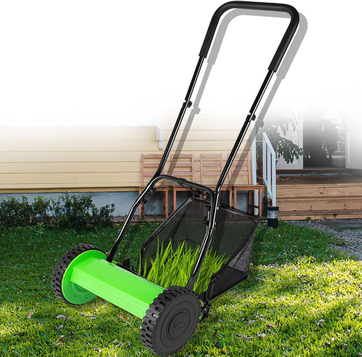 12in Manual Lawn Mower for Effortless Lawn Maintenance