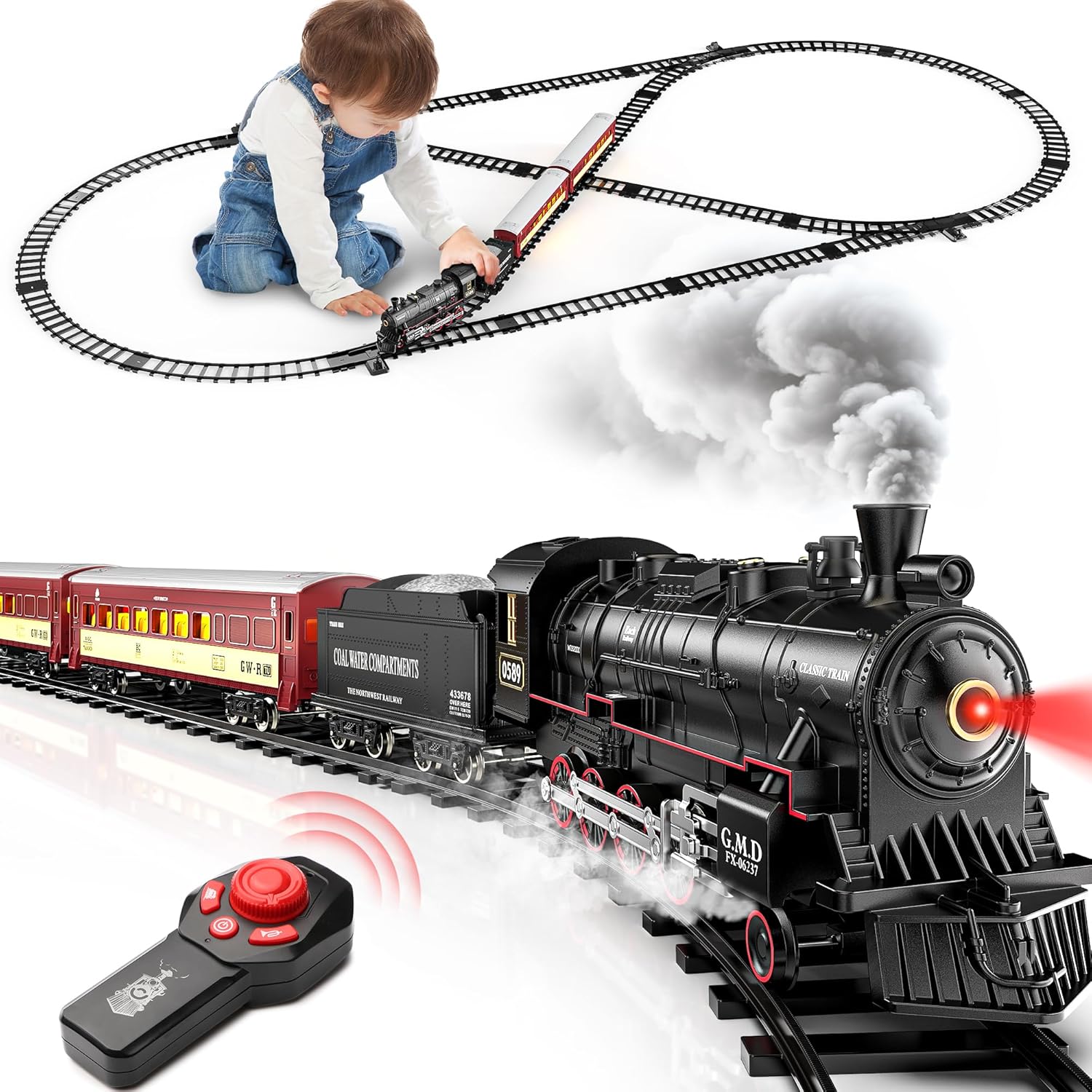 Hot Bee Train Set for Boys - Remote Control Electric Train Fun