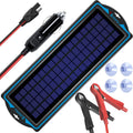 12V Solar Battery Charger 5W Portable Panel Kit - Trickle Maintainer