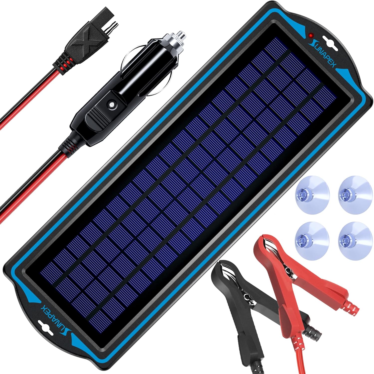 12V Solar Battery Charge Kit - Waterproof Portable Solar Panel