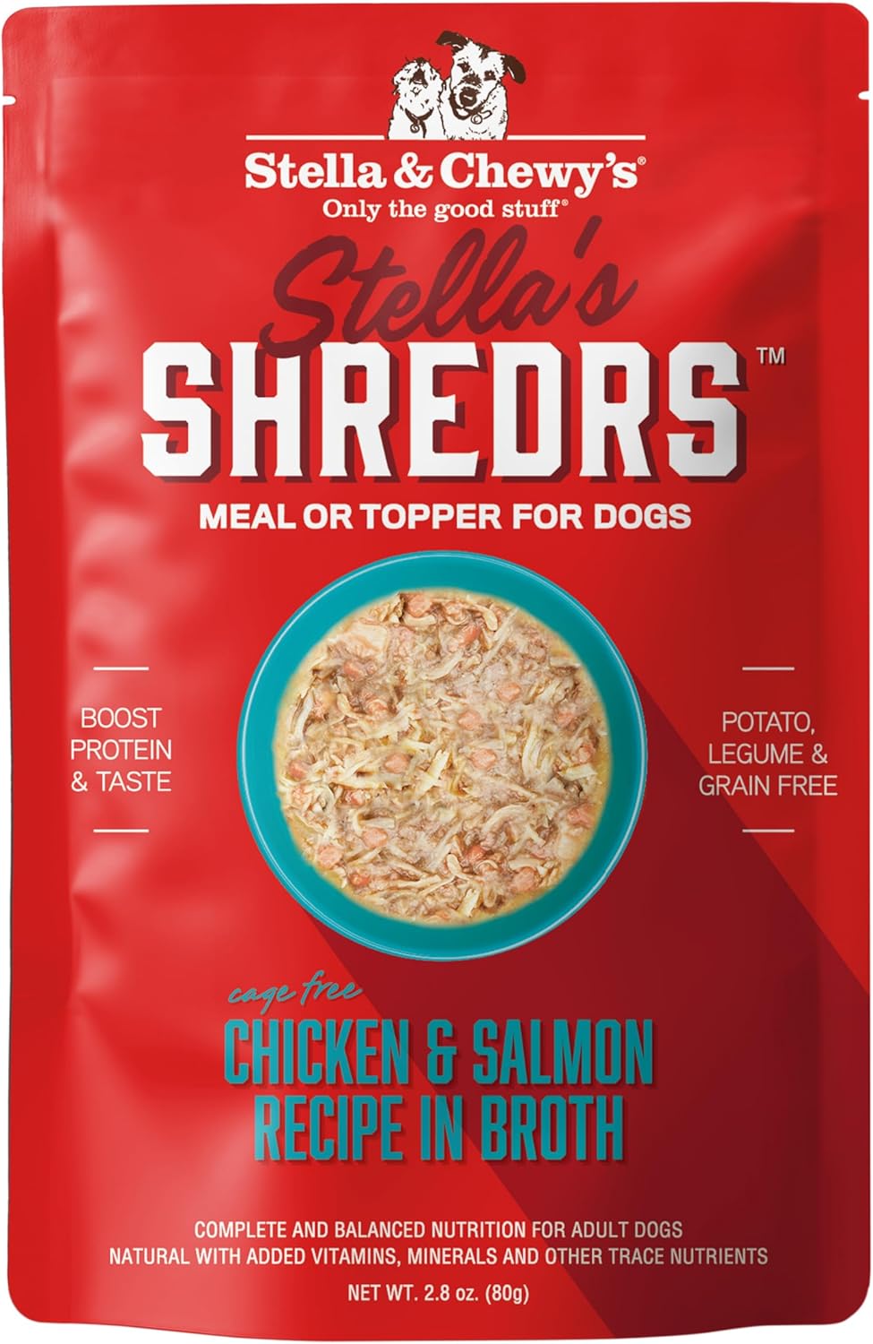 Cage Free Chicken & Salmon Shredders for Picky Eaters - 24 Pack