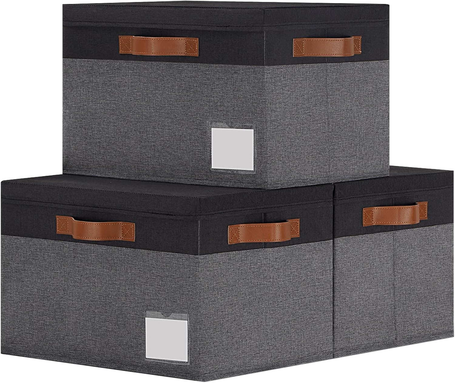 GhvyenntteS Fabric Storage Bins with Lids for Home Organization